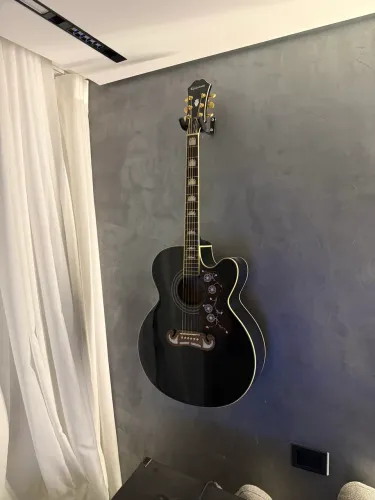 Violão Eletrico Epiphone EJ-200 CE Preto