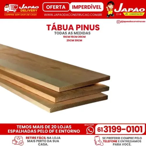 Tábua Pinus Todas as Medidas A Partir de R$ 5,00 Reais o Metro (Compre na Loja Mais Perto)
