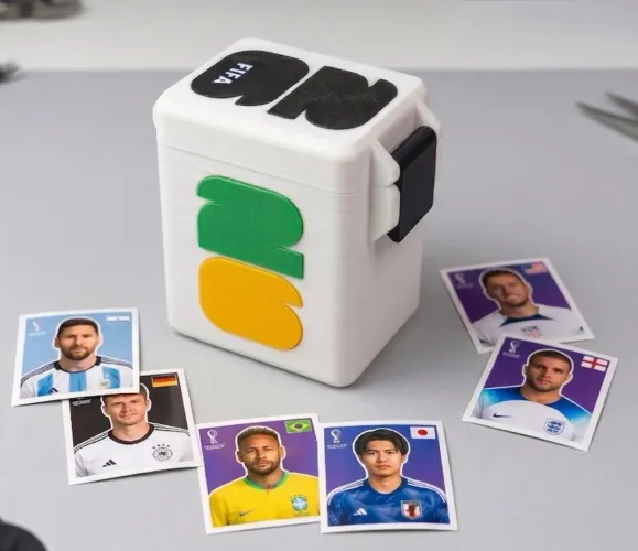 Caixa para figurinhas da copa 