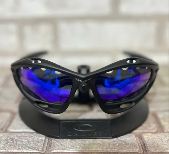 Óculos Oakley Racing Preto Fosco Lentes Blue
