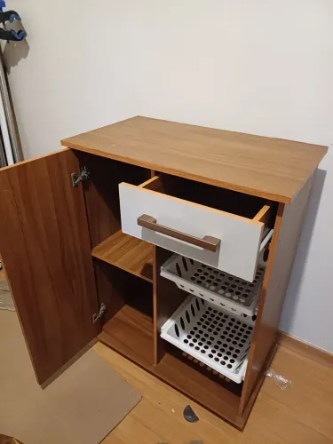 Fruteira Multiuso com Gaveta e Cestos Deslizantes - 89x67,5x38 cm (12 kg)