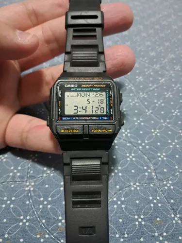 Casio Databank DB-150W-1V original, módulo 1479, clássico preto lançado em 1996
