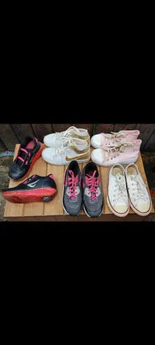 5 pares de tênis infantil tamanho 28 por 70 reais
