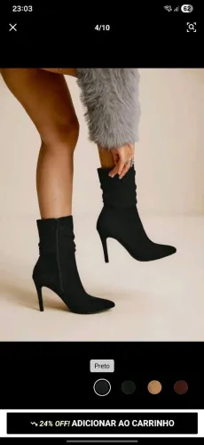 Bota tipo meia seminova