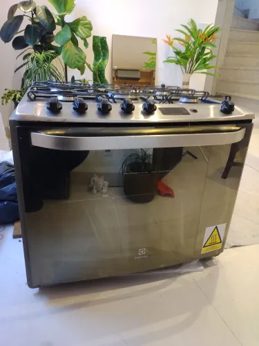 Fogão 5 Bocas Electrolux 76XER de Embutir Grill Tripla-Chama Timer