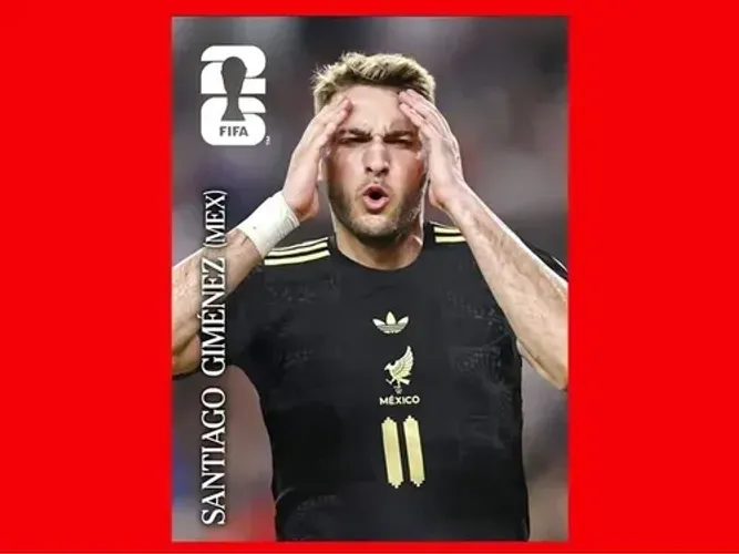 FIGURINHA COPA DO MUNDO 2026 COCA COLA SANTIAGO GIMÉNEZ