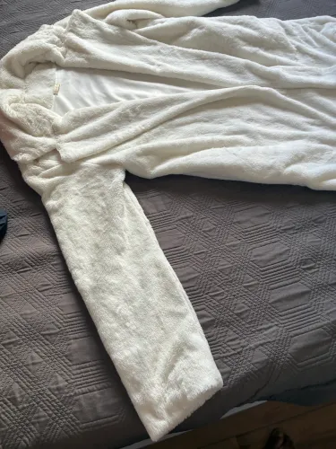 Blazer de pelinhos sobretudo para neve branco