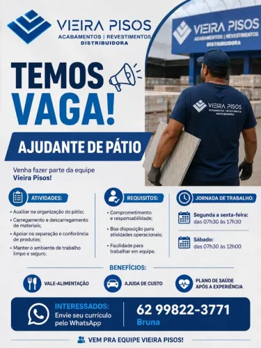 CONTRATA-SE AJUDANTE DE PATIO