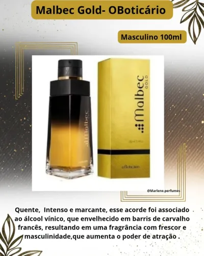 Malbec Gold desodorante colônia masculino, 100ml 