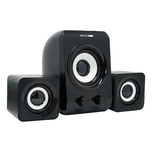 Caixa De Som 2.1 Multilaser Sp172 14w Rms Usb Cor Preto