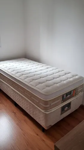 Cama Box + Colchão Silvério Star Solteiro Air Pocket Castor