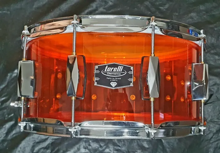 Caixa Torelli Diamante Acrílico 14x6.5 Aros Triple Flange 2.0mm