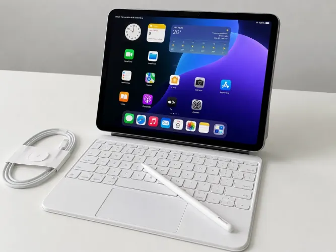 iPad Air 11pol M3 256GB Wi-Fi - Estado de Novo com AppleCare+