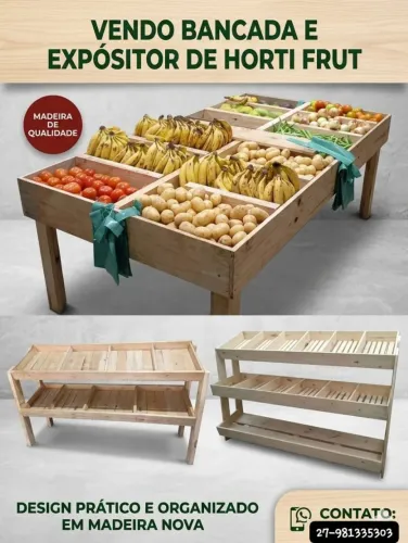vendo bancada expositor Horter frut 