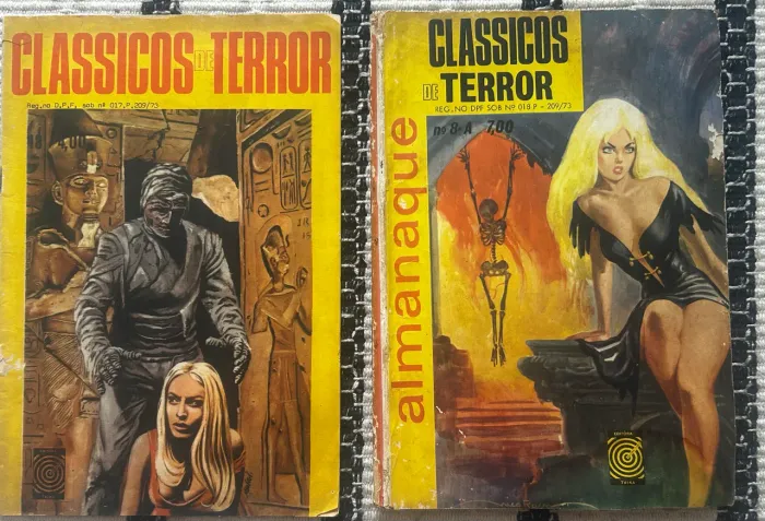 Lote duas revistas CLASSICOS DE TERROR almanaque