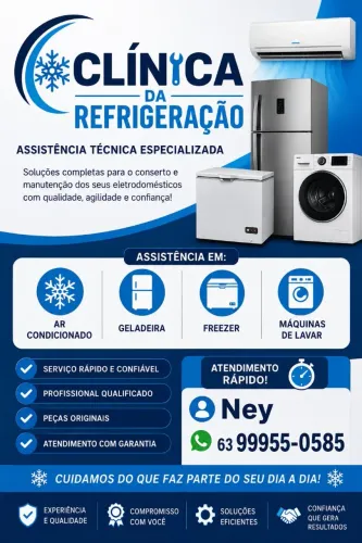 INSTALAÇÃO E MANUTENÇÃO DE AR CONDICIONADO, FREZER, GELADEIRA E MÁQUINA DE LAVAR ROUPAS