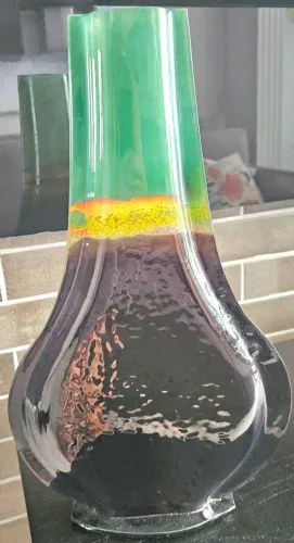 Vaso de vidro decorativo 