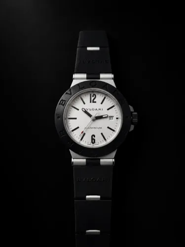 Relógio Bvlgari Aluminium Premium 1:1 - Preto/Prata