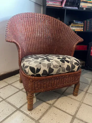 Poltrona Leitura Estilo Papasan- Vime Original