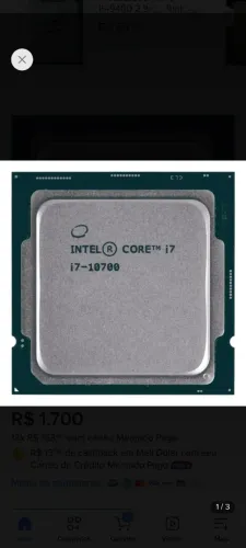 Processador i7 10 geração 10700