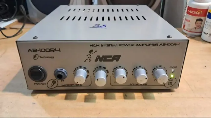 Amplificador de som nca ab100 potência 100wrms