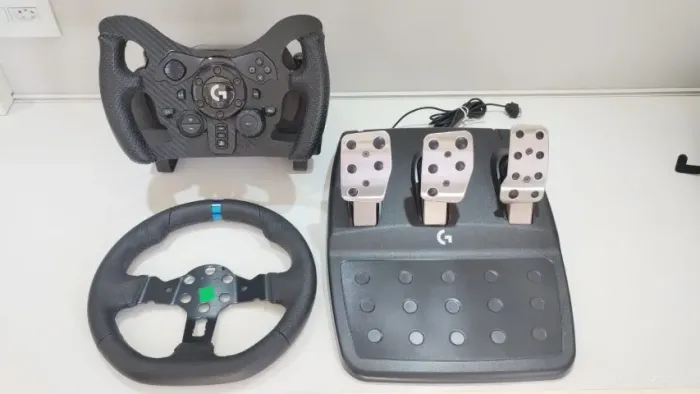 Logitech G923 + Upgrades (Load Cell + Magnetic Shifter + Aro Gridburn) - Completo