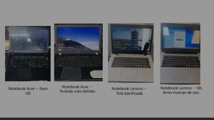 Notebooks Lenovo e Acer