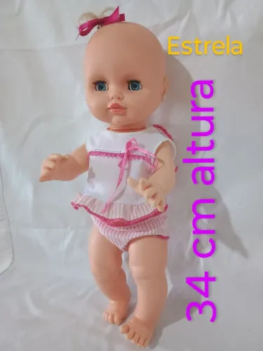 Boneca antiga da marca estrela 34 cm