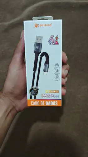 Cabo USB para USB-C Peining 6A Turbo 3 Metros Carregamento Rápido - NEXT IMPORTADOS