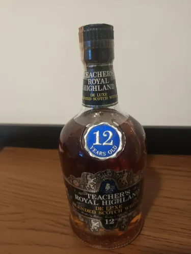 Garrafa Vintage Teacher's Royal Highland 12 Anos - Item de Coleção