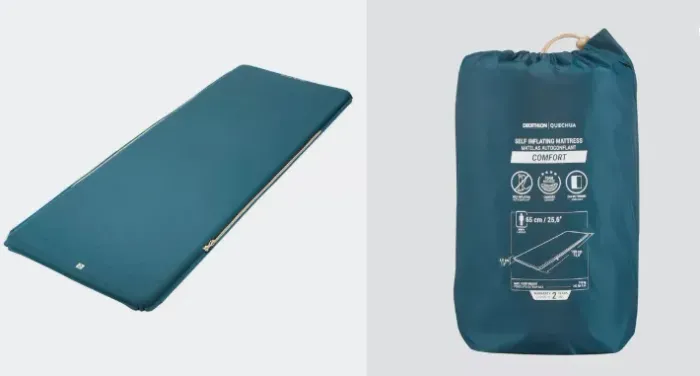 COLCHÃO AUTO INFLÁVEL DE CAMPING COMFORT 65CM SOLTEIRO QUECHUA