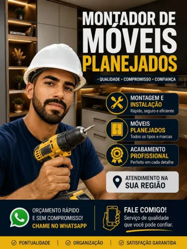 Montador e instalador de moveis e acessórios