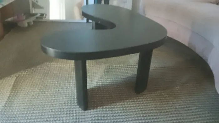 mesa de centro relíquia anos 80 - formato orgânico, madeira maciça