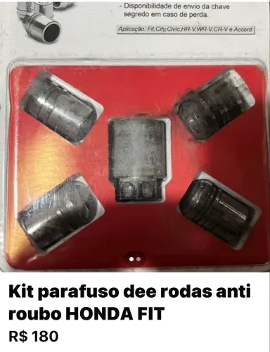 Parafuso de roda com trava Honda Fit