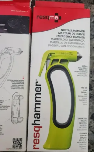 Resqme Resqhammer Martelo de Segurança Cortador de Cinto de Segurança Quebra Janela