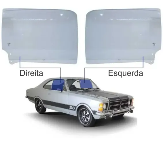 Vidro Porta Direita e esquerda Opala 1968 A 1992 - Original G.M