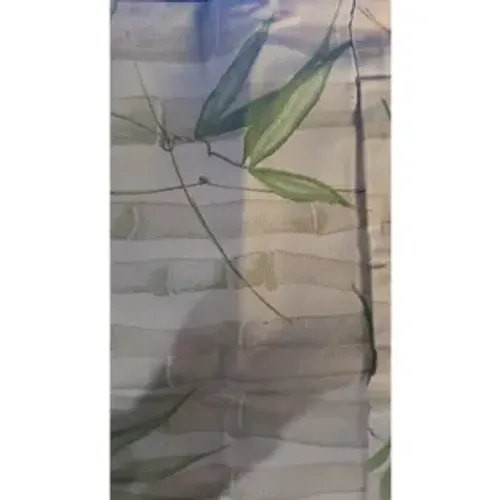 CAPA DE ALMOFADA BEGE COM FOLHAS VERDES 40X40