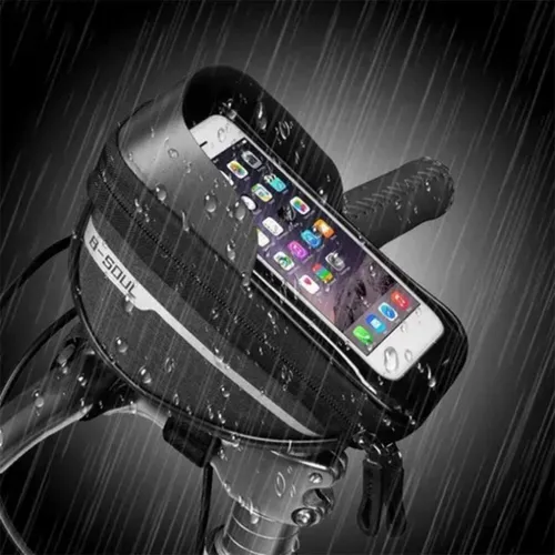 Bolsa Porta Celular Para Guidão de Bicicleta B-Soul com Visor até 6,4 polegadas 9011