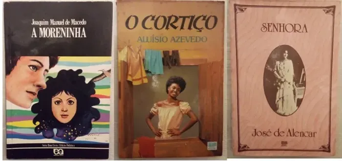 Livros: A Moreninha, O Cortiço e Senhora