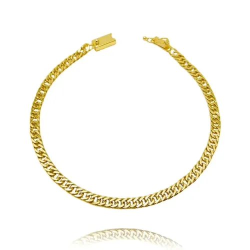 Pulseira grumet dupla | folhado a Ouro