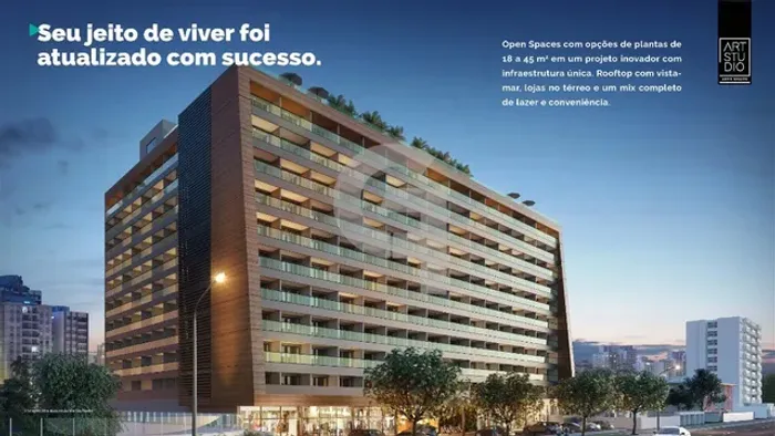Studio a partir de 30,25m² no Art Studio Open Spaces em Jardim Armação.