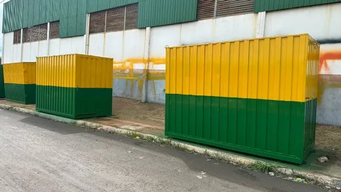 Container Almoxarifado para construcao civil, Cacambas para poly, Cacambas estacionaria