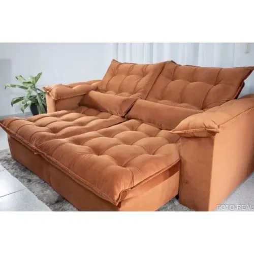 Sofá Retrátil Reclinável 2.30m Leblon Molas Bonnel rf65