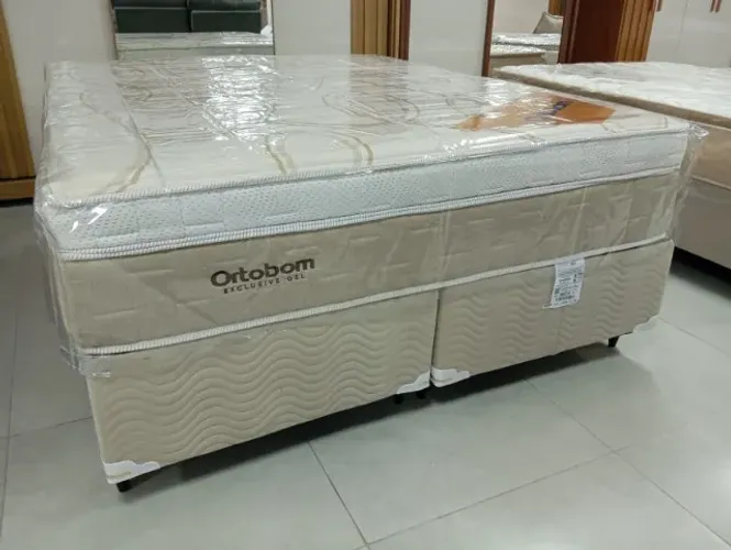 cama box ortobom executive gel molas ensacadas queen size