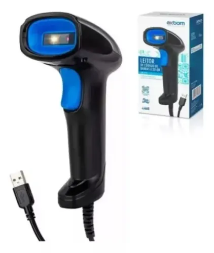 Leitor De Código De Barras 2d Qr Code Exbom Usb 5v Preto Loja Coimbra Computadores
