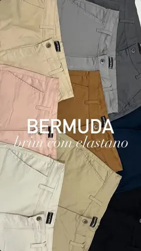 Bermudas brim c/ lycra  Masculinas 