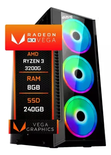 cpu_gamer Ryzen 3+08gb DDR4+ssd 240+Placa video Vega r$ 3.490,00 reais ou 24 x no boleto