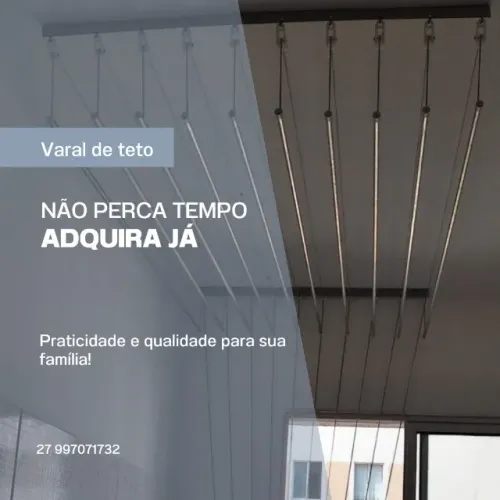 varal de teto de alumínio de varetas individuais 