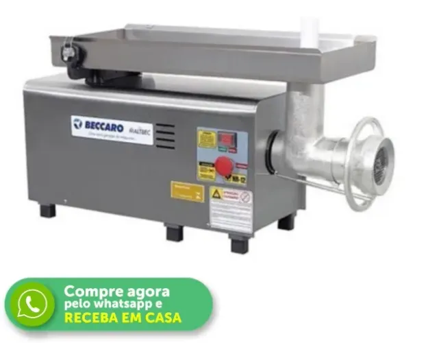 Moedor de Carne Boca 22 Novo Inox com NR12