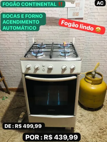 Fogão Continental 4 bocas manual 